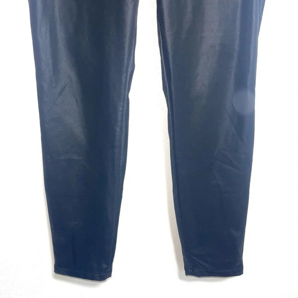 One 5 One Solid Black Faux Leather 4-way Stretch Leggings Small Women’s - Picture 6 of 13